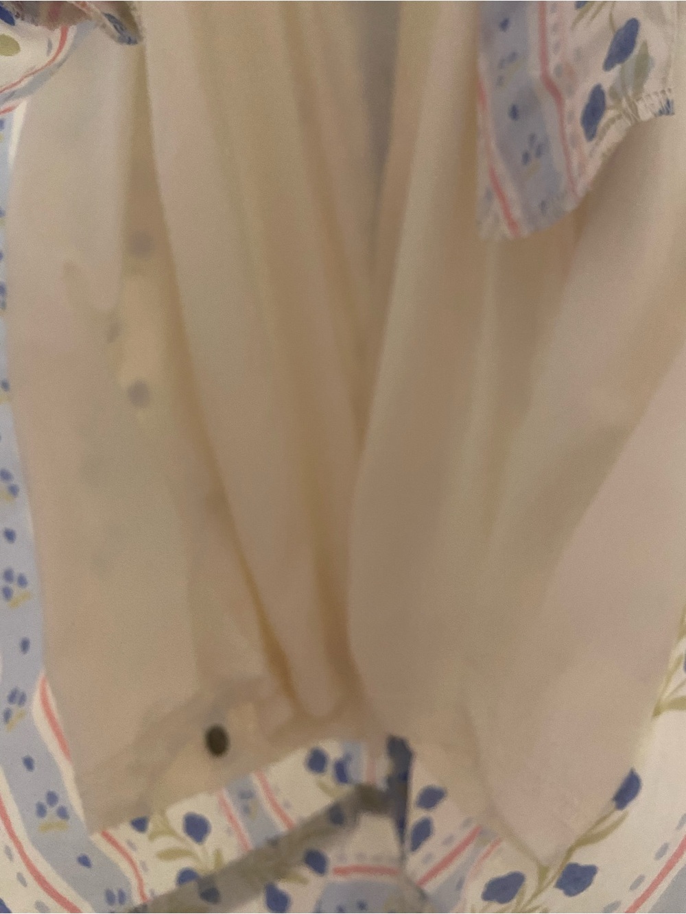 New Boho Cottagecore Blue Floral & Stripe Midi Shirt Dress with Bow tie waist - Picture 7 of 7